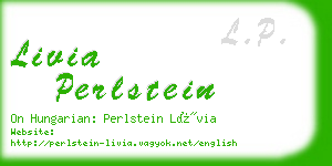 livia perlstein business card